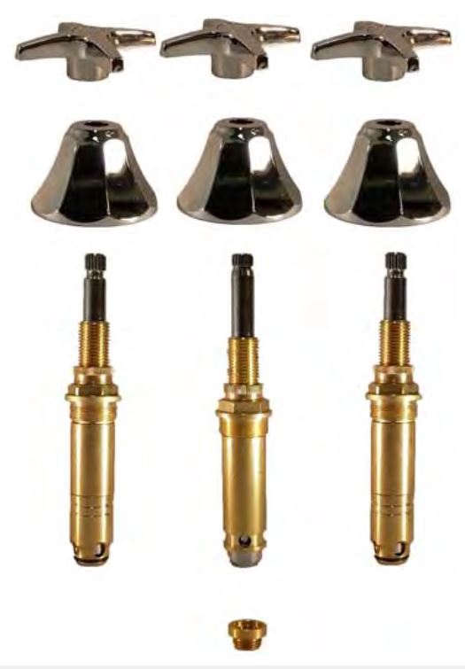 Complete Rebuild Kit for Kohler 3 Handle Tub & Shower Faucet Noel's