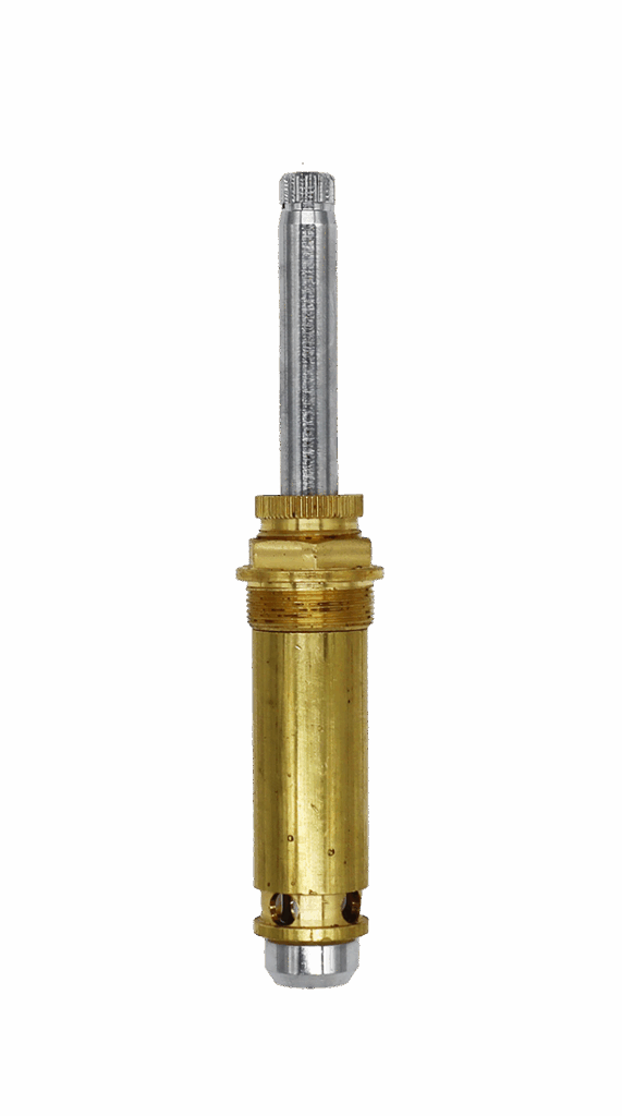 Bright brass body with polished chrome stem with brass bonnet nut.