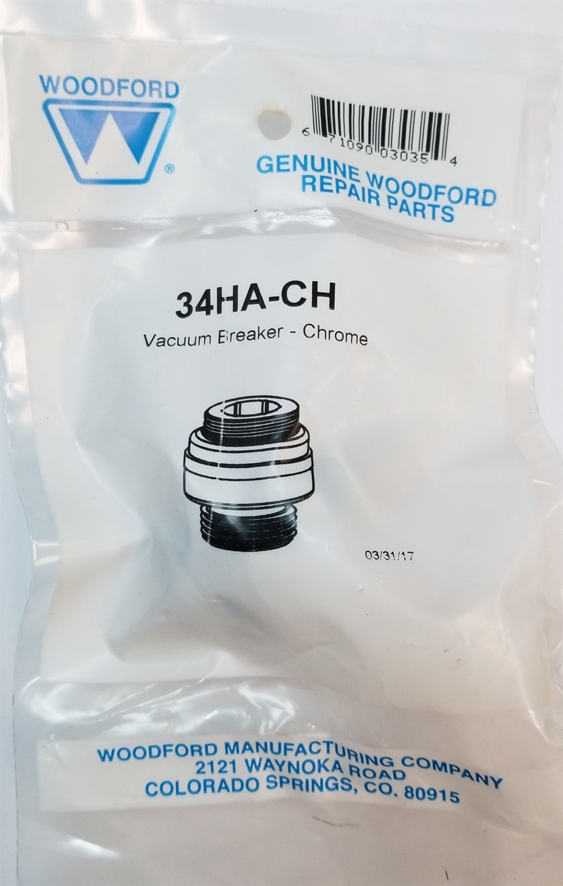 Woodford 34HA-CH Chrome Plated Single Check Vacuum Breaker
