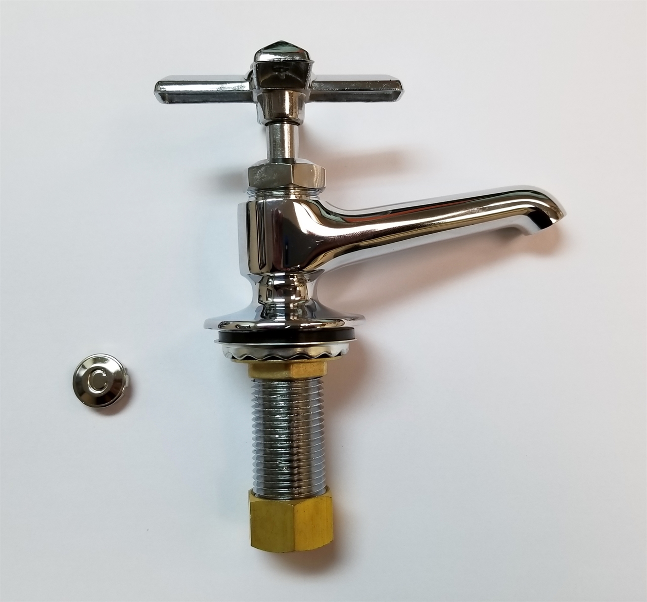 Chrome Plated Single Basin Faucet Hot or Cold - Image 2