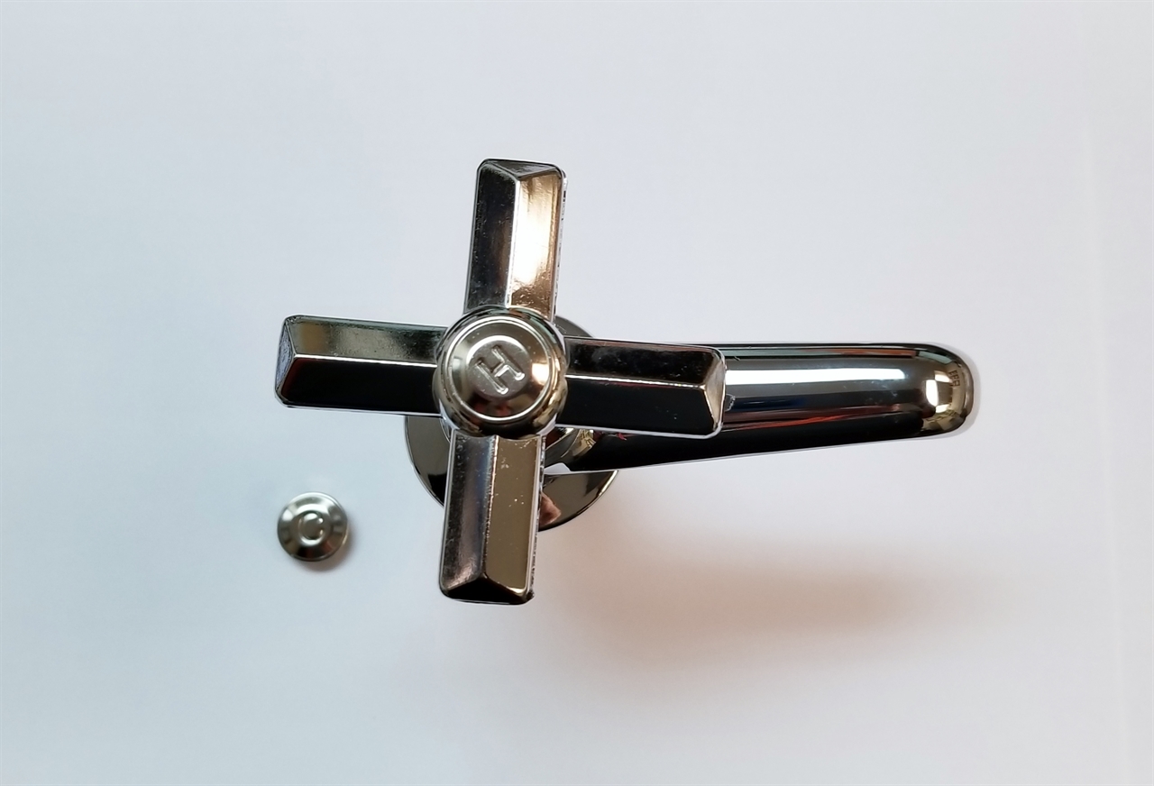 Chrome Plated Single Basin Faucet Hot or Cold - Image 3