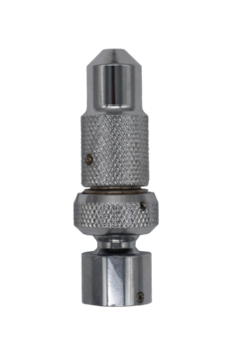 Polished chrome knurled brass shower head with vandal proof screws.