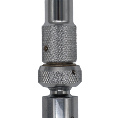 Polished chrome knurled brass shower head with vandal proof screws.