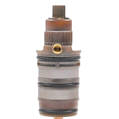 Plastic and stainless cartridge with black o-rings and copper stem.