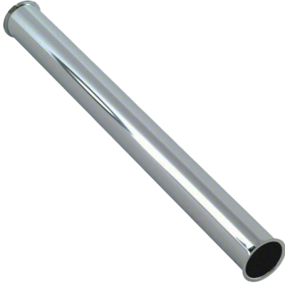 Polished chrome extention tube flanged on both ends.