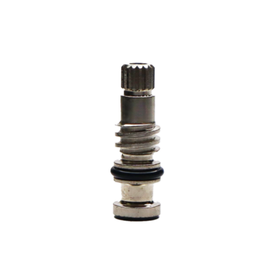 Polished chrome stem with black oring and black bottom washer.
