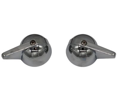 Bright polished chrome handles with stainless screws.