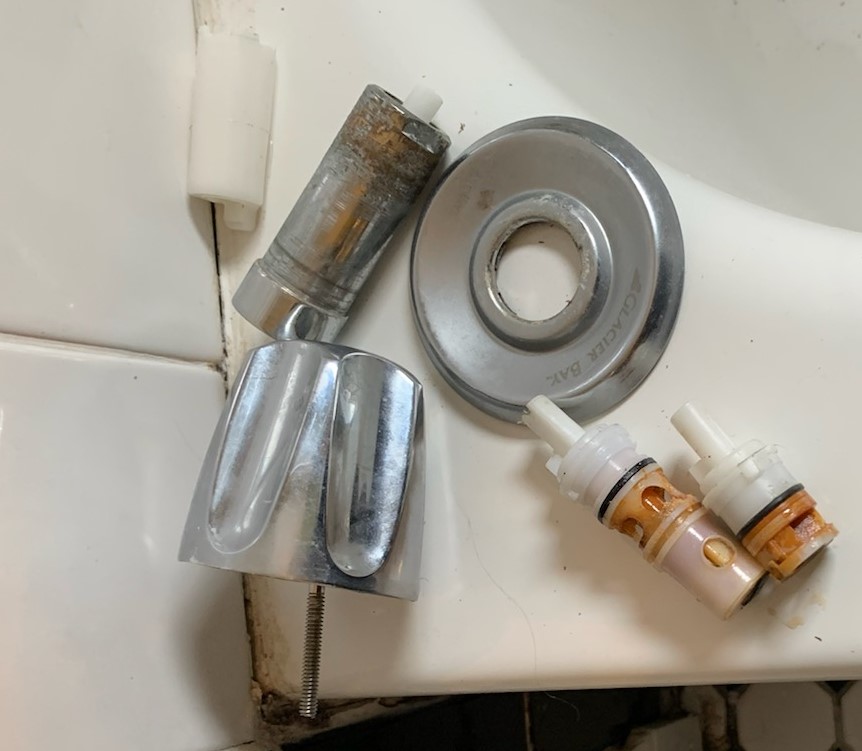 Chrome Plated 3 Handle Rebuild Kit for Delta Faucet & Glacier Bay