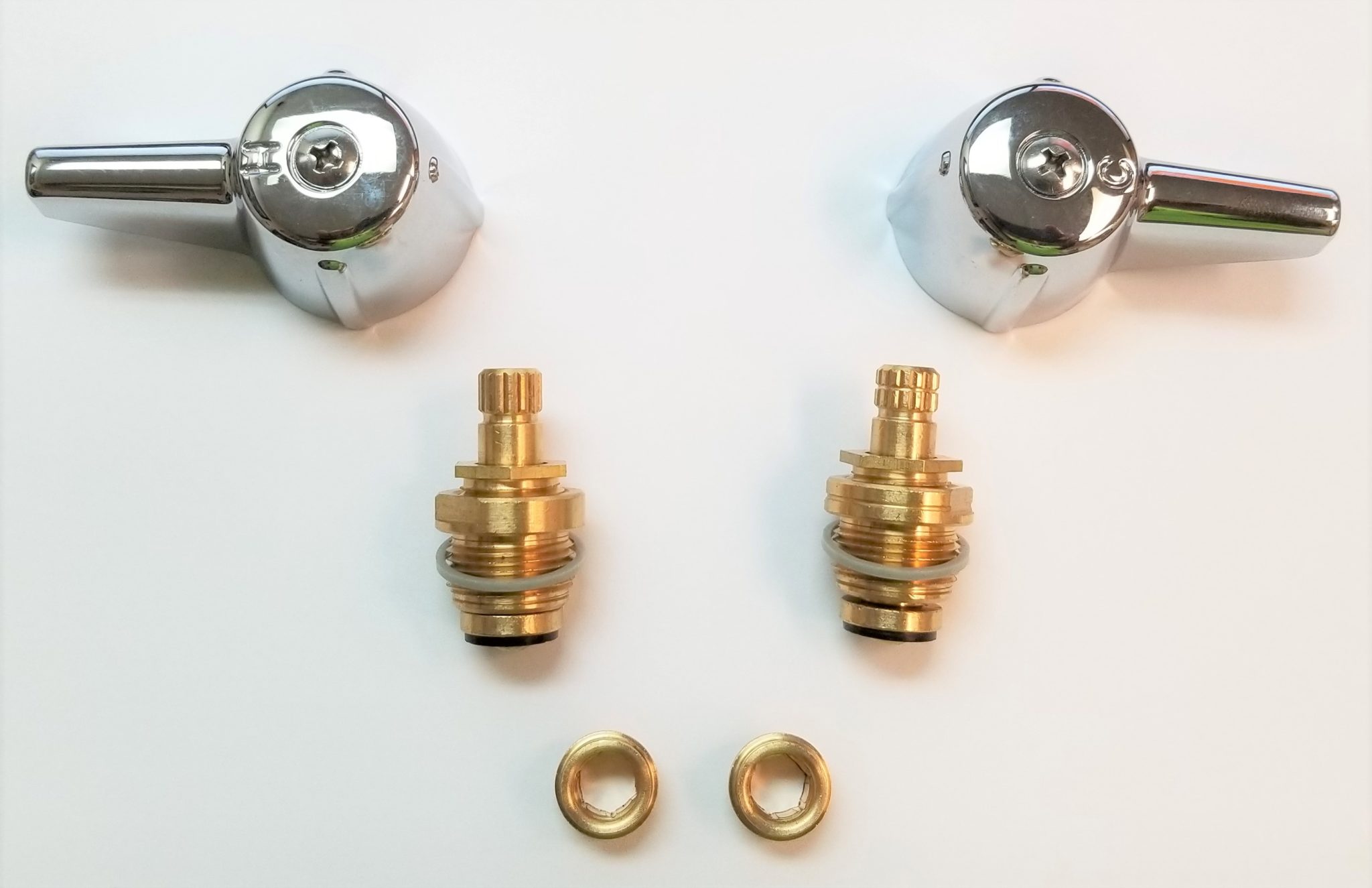 Chrome Plated Two Handle Repair Kit for Central Brass Lavatory Faucets Noel's Plumbing Supply