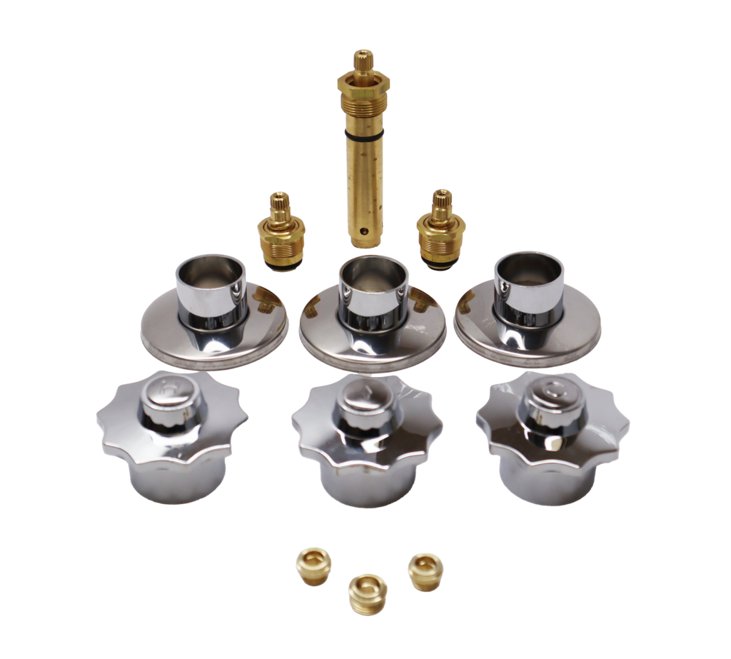Chrome Plated 3 Handle Rebuild Kit for American Standard Aquaseal