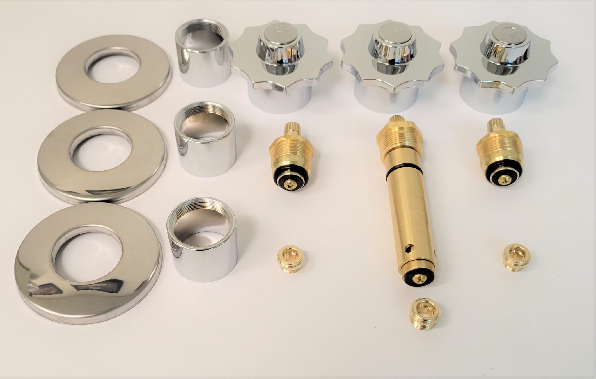 Chrome Plated 3 Handle Rebuild Kit for American Standard Aquaseal