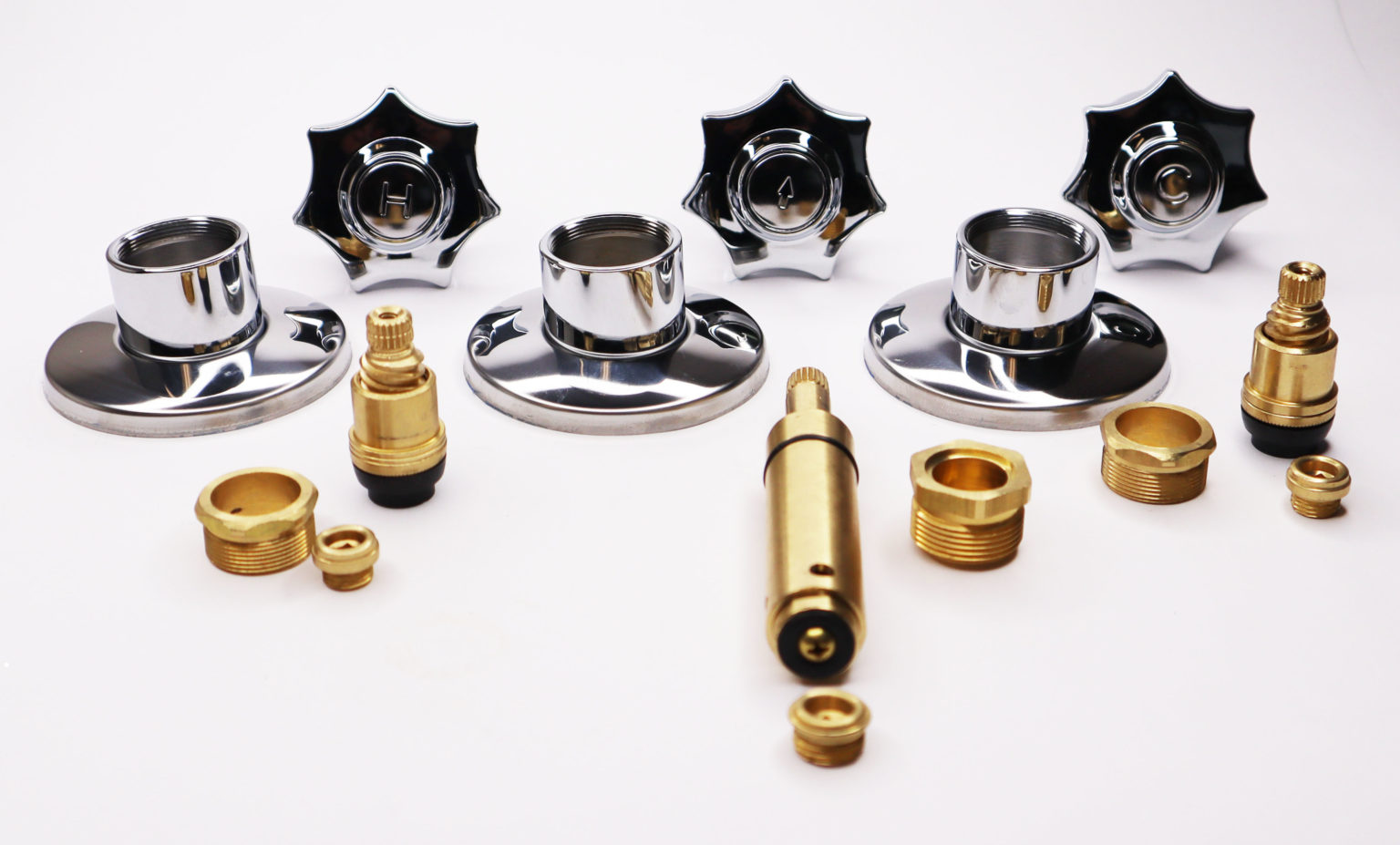 Chrome Plated 3 Handle Rebuild Kit for American Standard Aquaseal