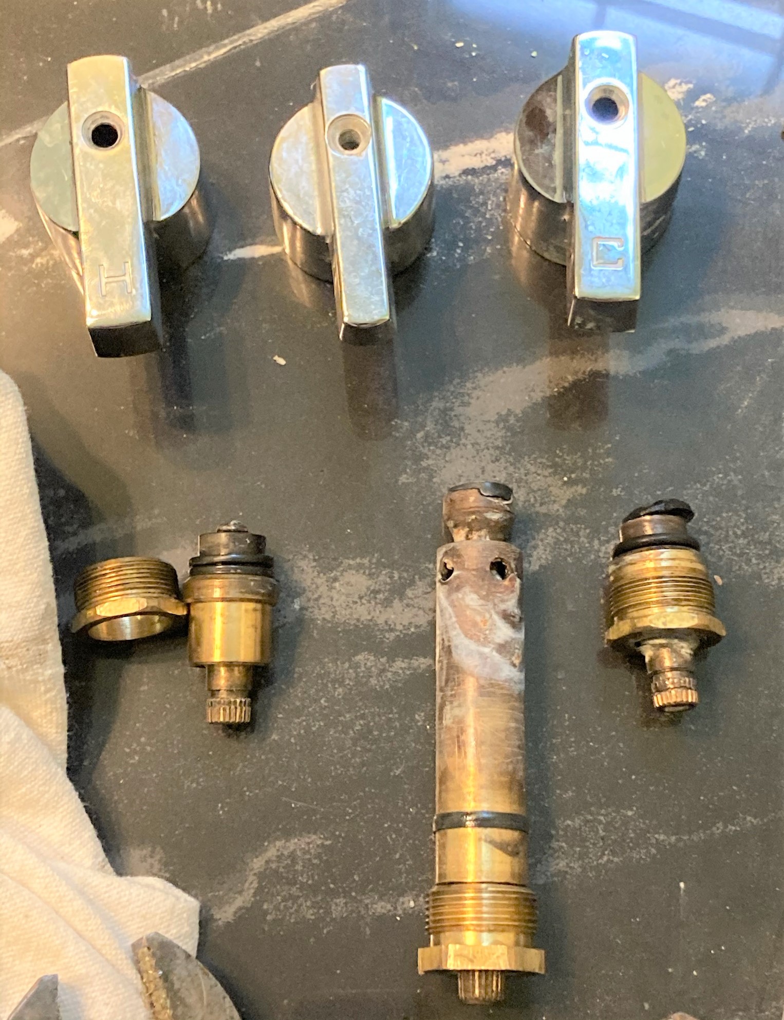 Chrome Plated 3 Handle Rebuild Kit for American Standard Aquaseal Faucet Noel's Plumbing Supply