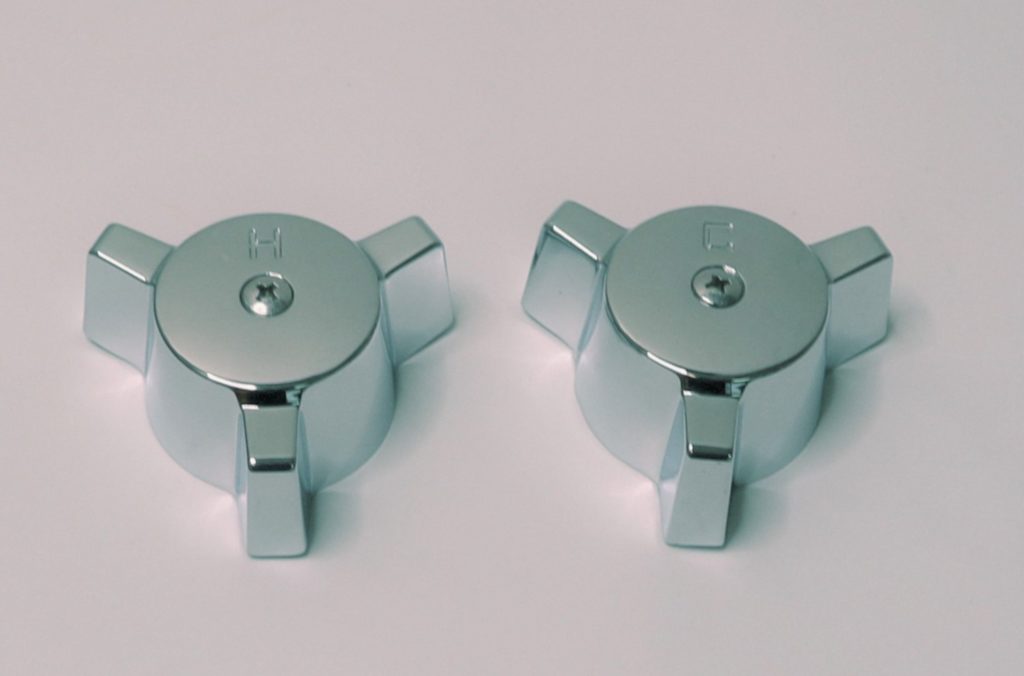 Chrome Plated Hot & Cold Handles for Eljer Milwaukee & Royal Brass