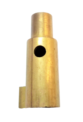 Bright brass threaded yoke.