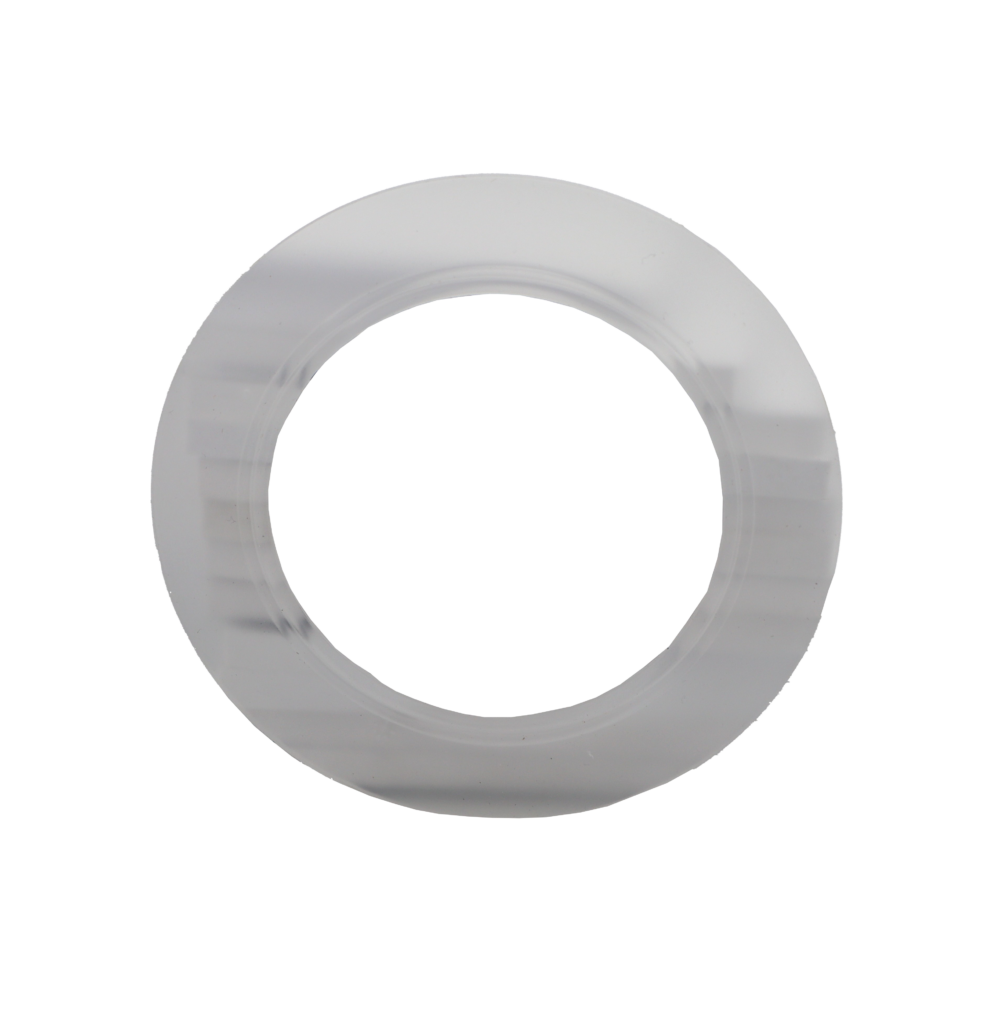 Clear soft vinyl rubber ring.