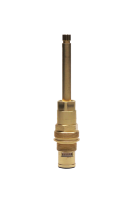 Bright brass stem with ceramic discs and blue bottom seal.