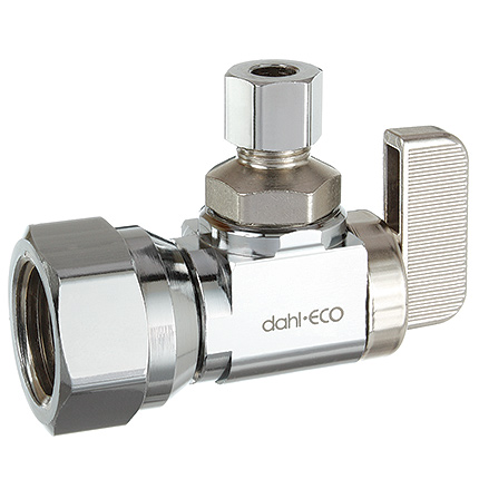 4-Pack Brass Angle Stop Valves - 1/2" FIP X 3/8" Compression Quarter Turn Water Shut Off Valves