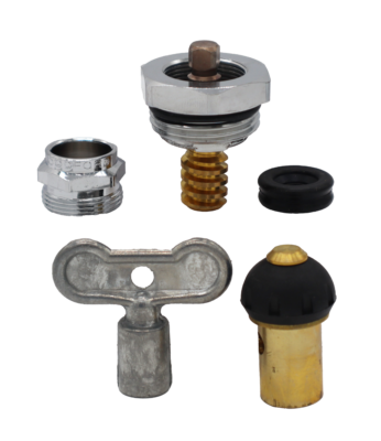 Metal tee handle brass & black rubber plunger black rubber packing with polished chrome nut and head nut assembly.