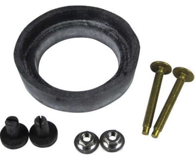 Black foam gasket with brass screws and stainless nuts black grommets for proper seal.