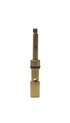 Brass stem with a flat side broach for handle connection sith blakc rubber o-ring for proper seal.
