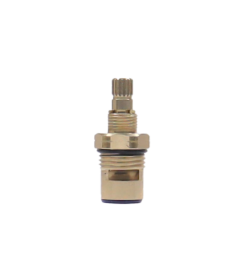 Bright brass cartridge with black o-ring with black bottom seal.