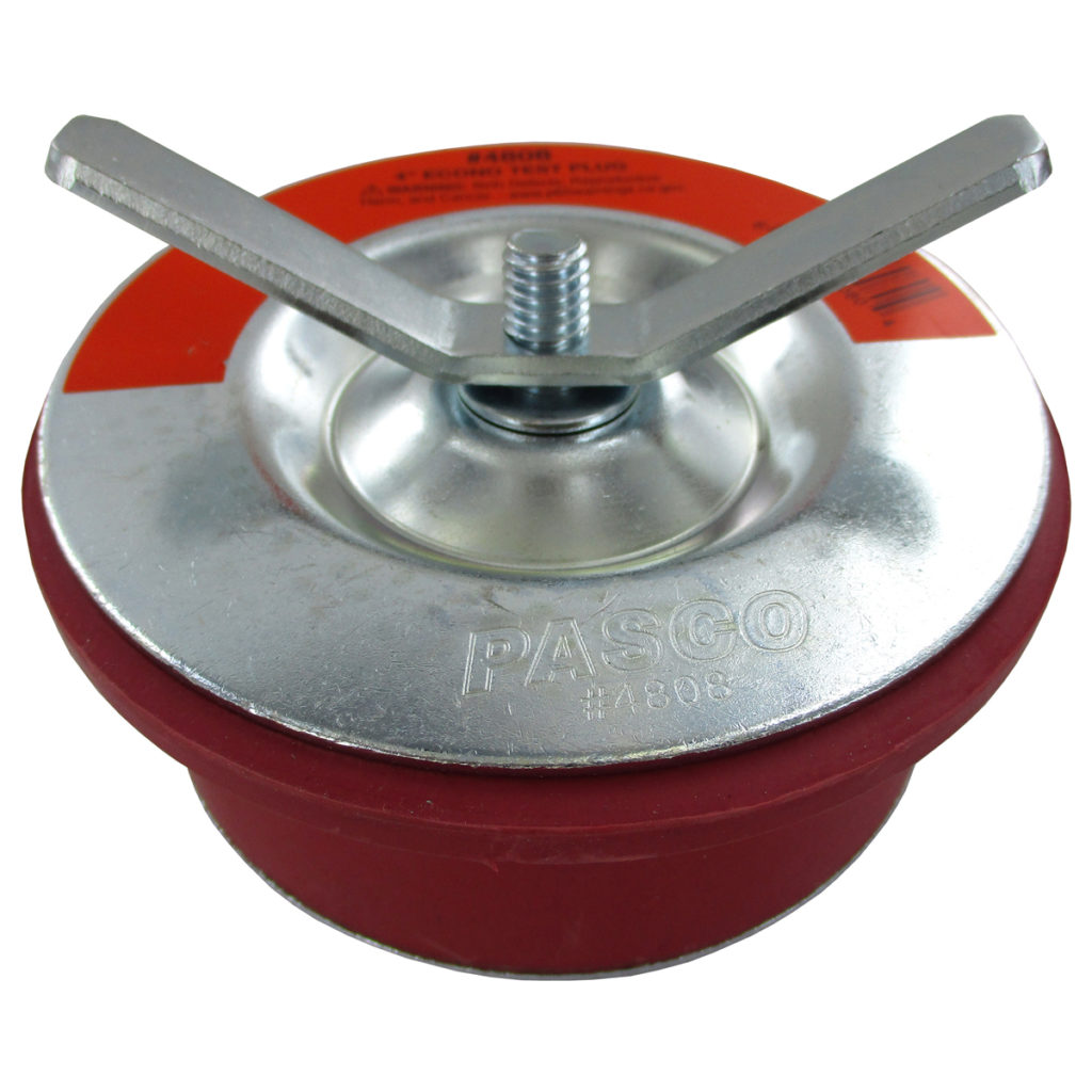 Bright red rubber with metal handle and top.