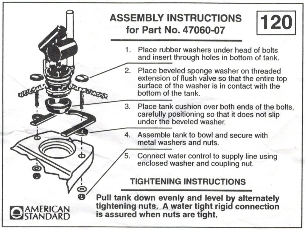 American Standard 4706007 Tank to Bowl Gasket Kit Noel's Plumbing Supply