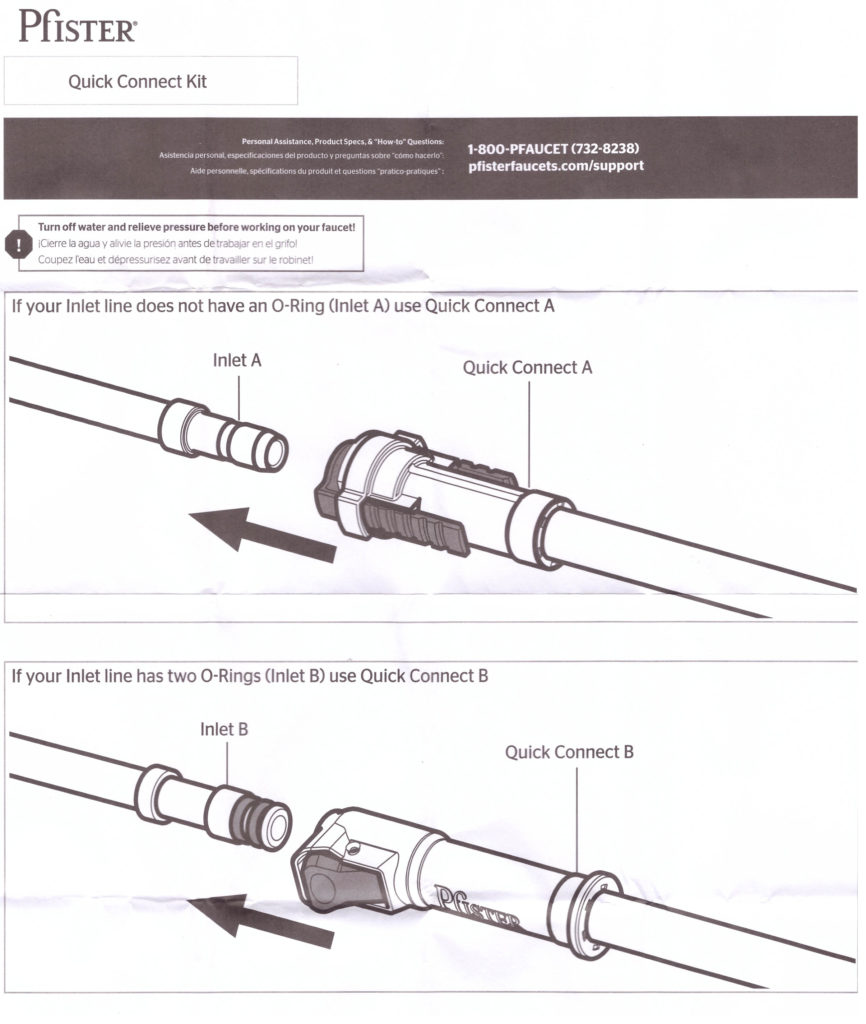 Price Pfister 9511750 Quick Connect Assembly for Pull out Pull Down