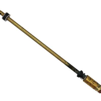 Bright brass stem and cartridge with red rubber o-rings black rubber washers and stainless washers and screw.