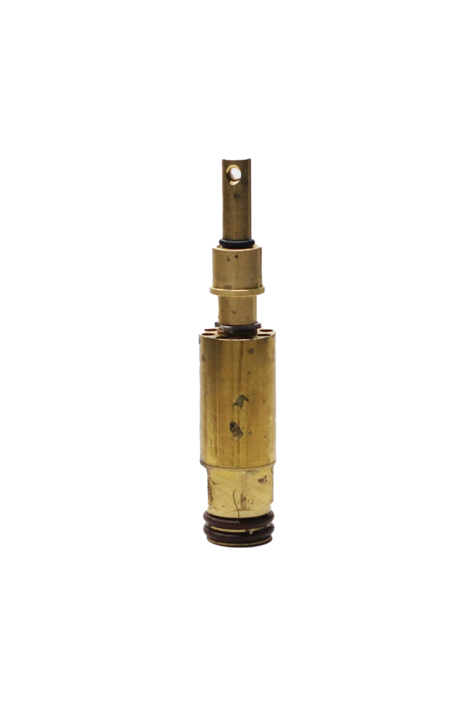 Brass cartrdige with black rubber o-rings.