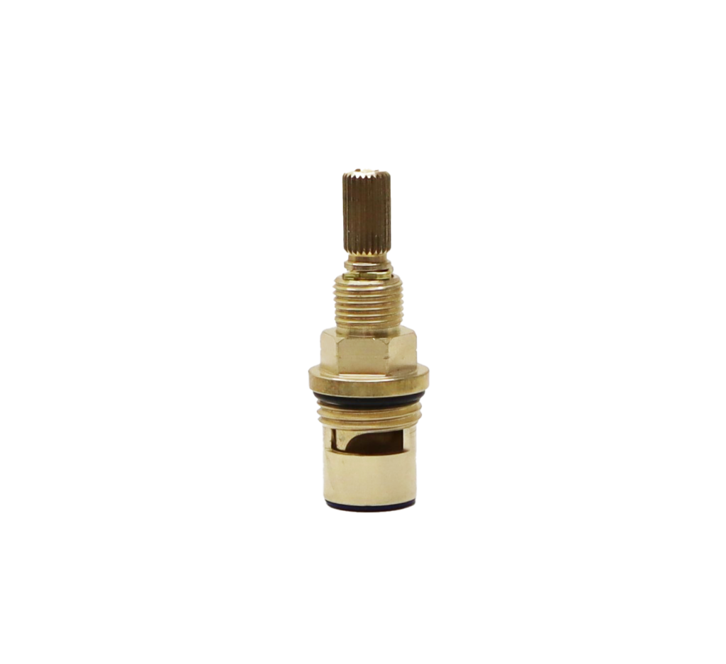 Bright brass with black rubber o-ring and seal.