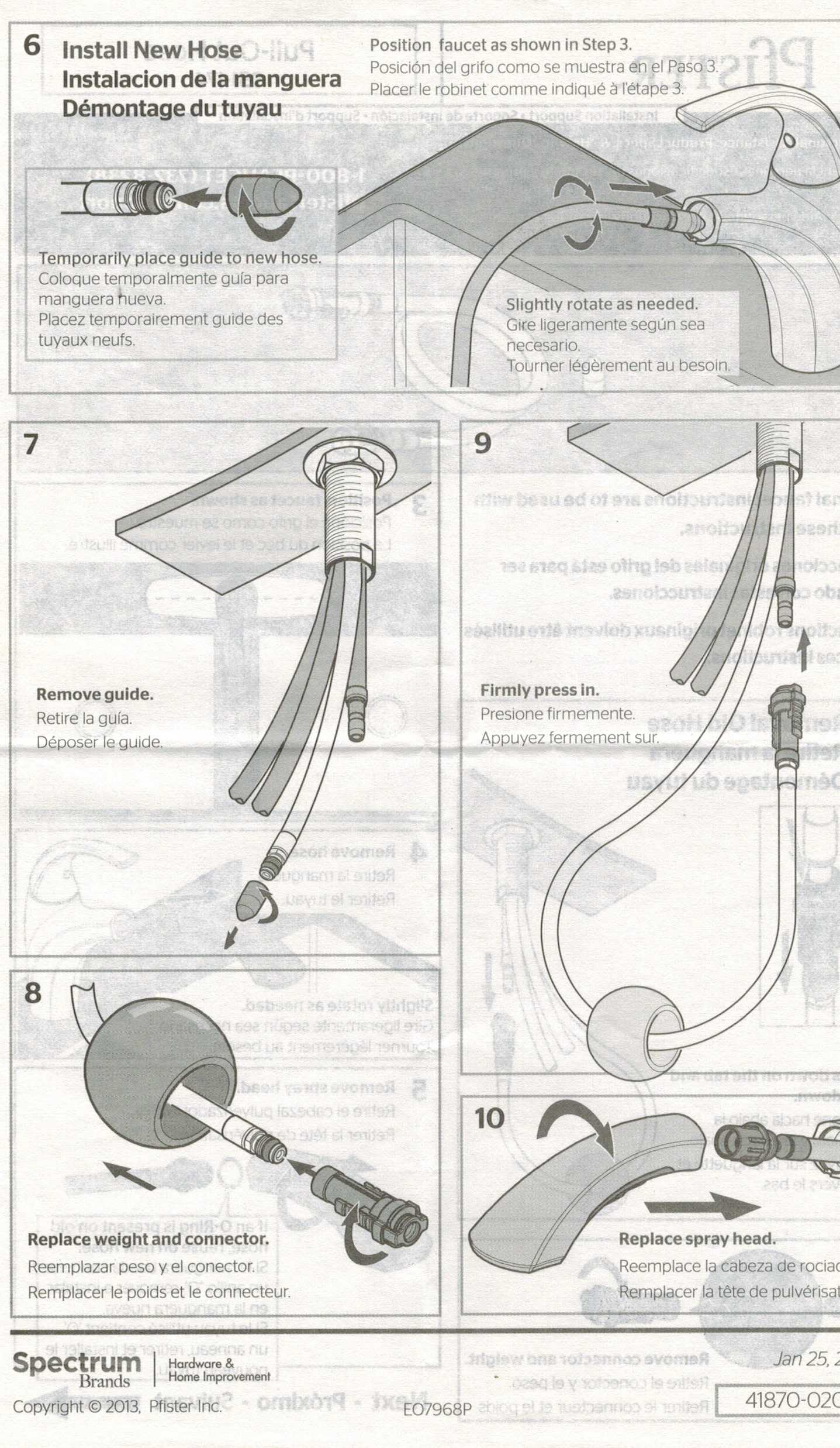 Manguera Pull-Down, Pull-Out