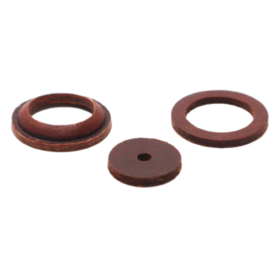 Red leather washers and gaskets.