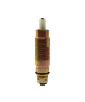 Brass cartridge body plastic handle connection and black oring.