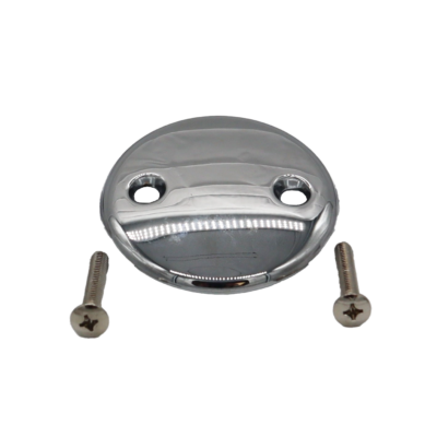 Polished chrome cover with polished chrome brass screws.