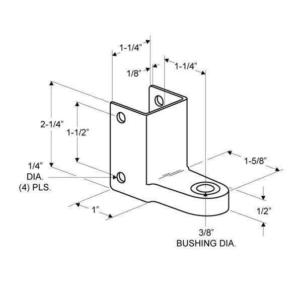 Toilet Partition Door 3790 Top Hinge Bracket - Image 2