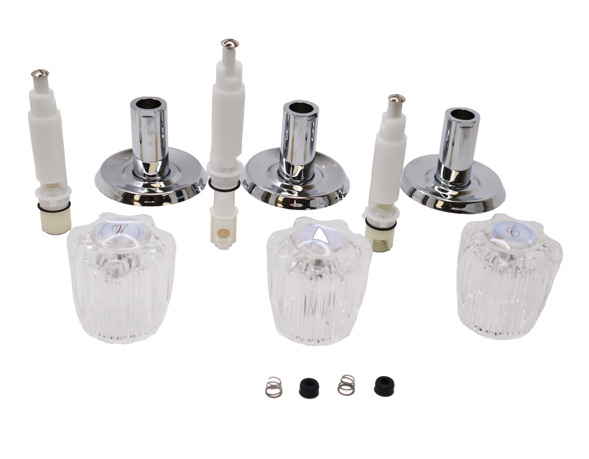 3 Handle Rebuild Kit for Delta & Glacier Bay Chrome Plated - Noel's
