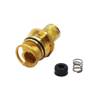 Brass assembly with black o-ring black rubber seat stainless spring.