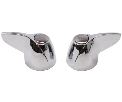 Bright polished chrome canopy handles with index buttons.