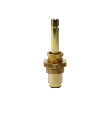Polished brass cartridge with black rubber washer.