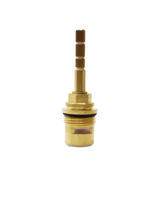 Bright brass cartridge black oring white ceramic discs white bottom seal.