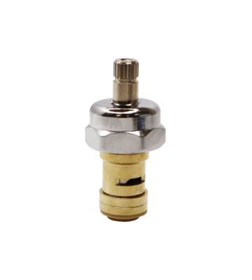 Bright brass cartridge with polished chrome nut.