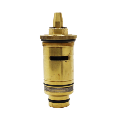 Bright brass body with black rubber o-rings and copper thermo.