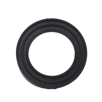 Black rubber gasket that is slight beveled for tight seal with the tub.