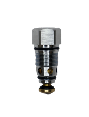 Polished chrome brass with black rubber o-rings brass stem rubber washer and brass screw.