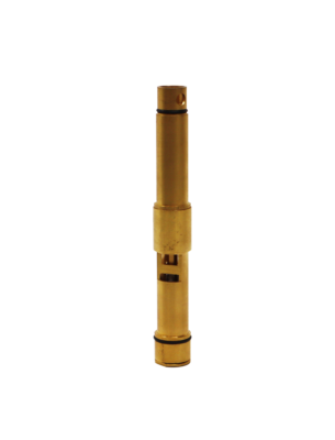 Bright brass cartridge with black o-rings.