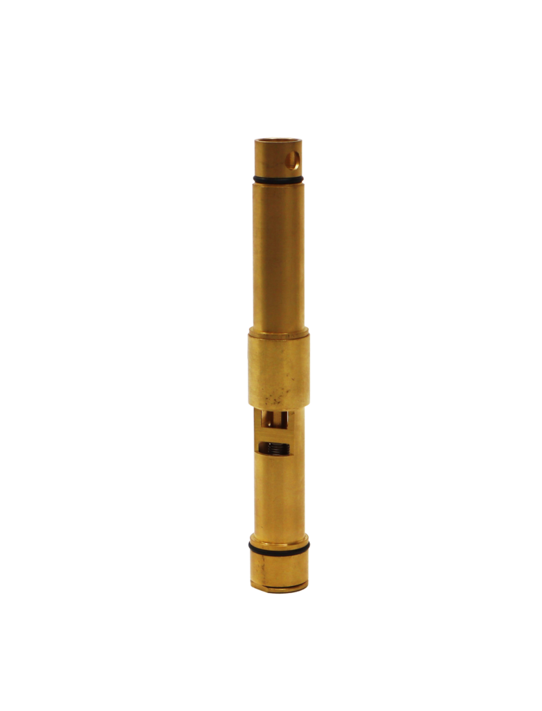 Bright brass cartridge with black o-rings.