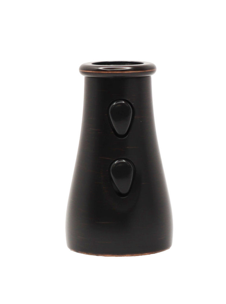 Tuscan bronze spray head with 2 spray buttons and plastic threaded hose connection.