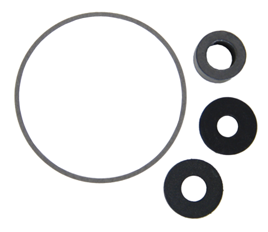 Large grey fibre washer grey graphite packing and black faucet washers.